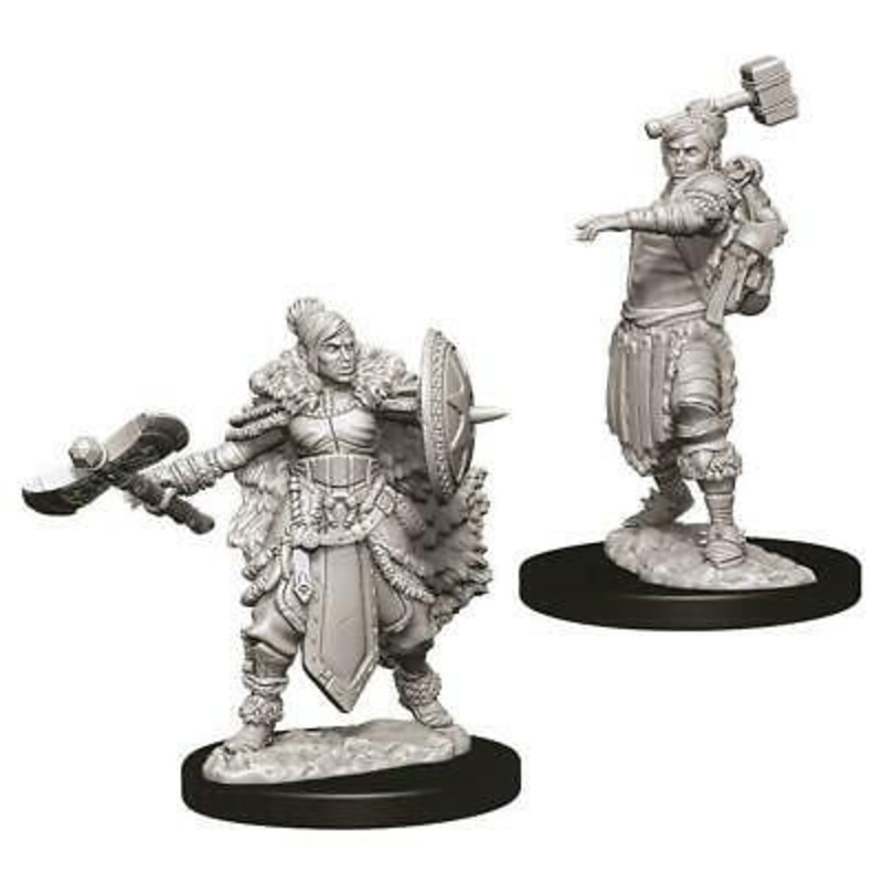 D&D Unpainted Mini – Female Half-Orc Barbarian 73703