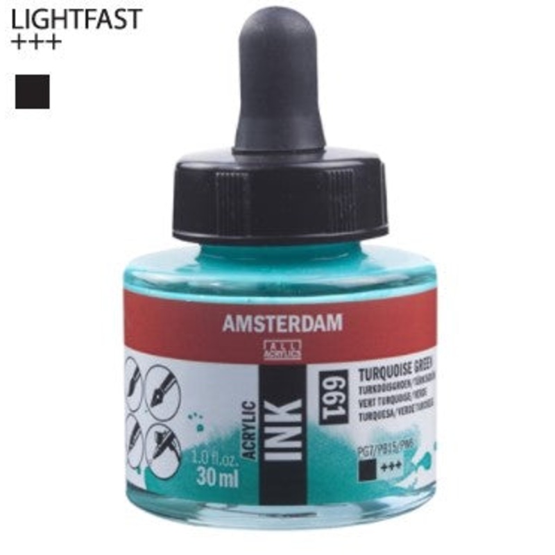 Amsterdam Acrylic Ink # 661 Turquoise Green