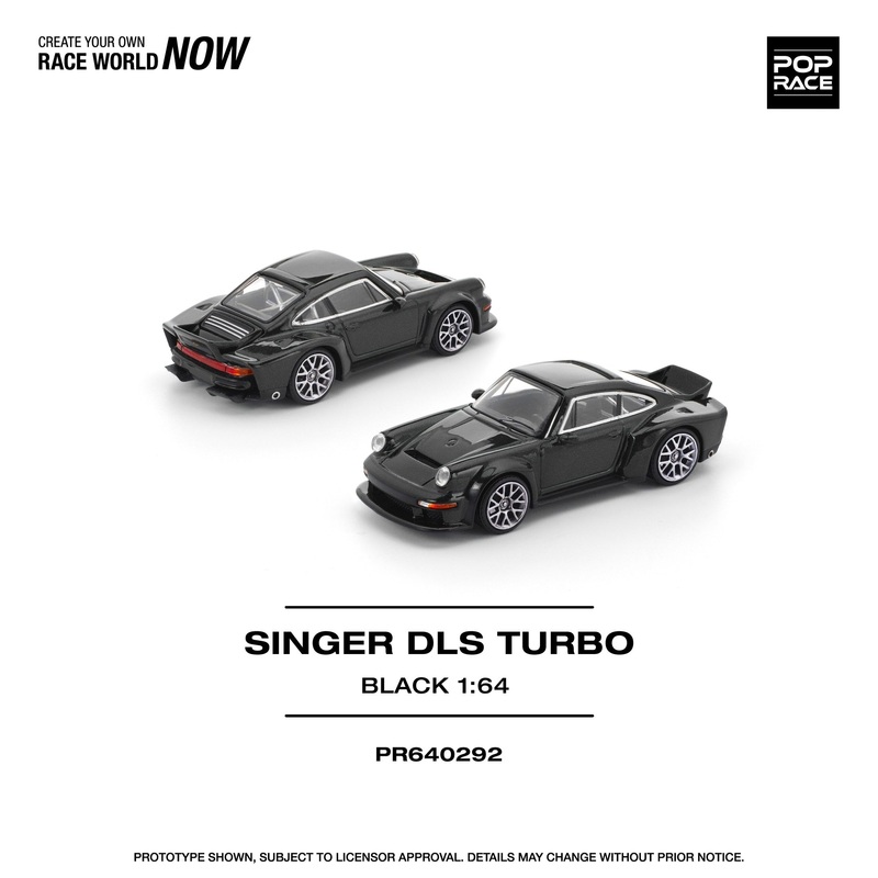 (PRE-ORDER) Pop Race 1:64 Porsche Singer DLS TURBO Black PR640292
