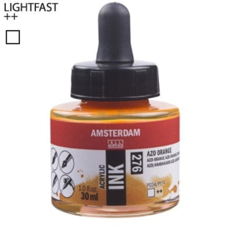 Amsterdam Acrylic Ink # 276 AZO Orange