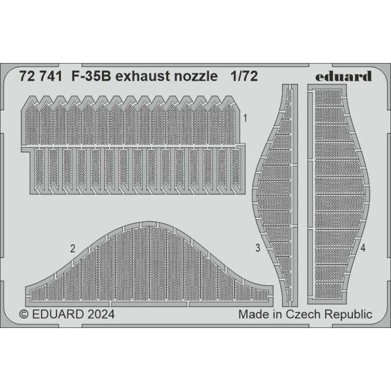 F-35B Exhaust Nozzle 1/72 Photo Etched Set for Tamiya