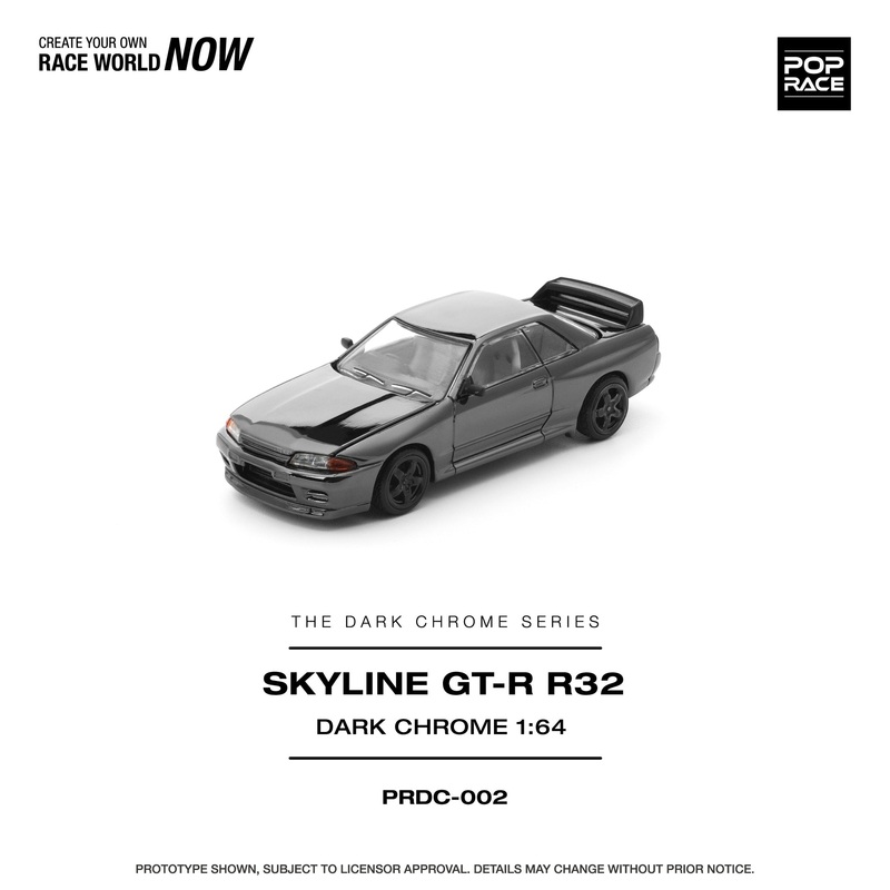 (PRE-ORDER) Pop Race 1:64 Nissan R32 GTR DARK CHROME