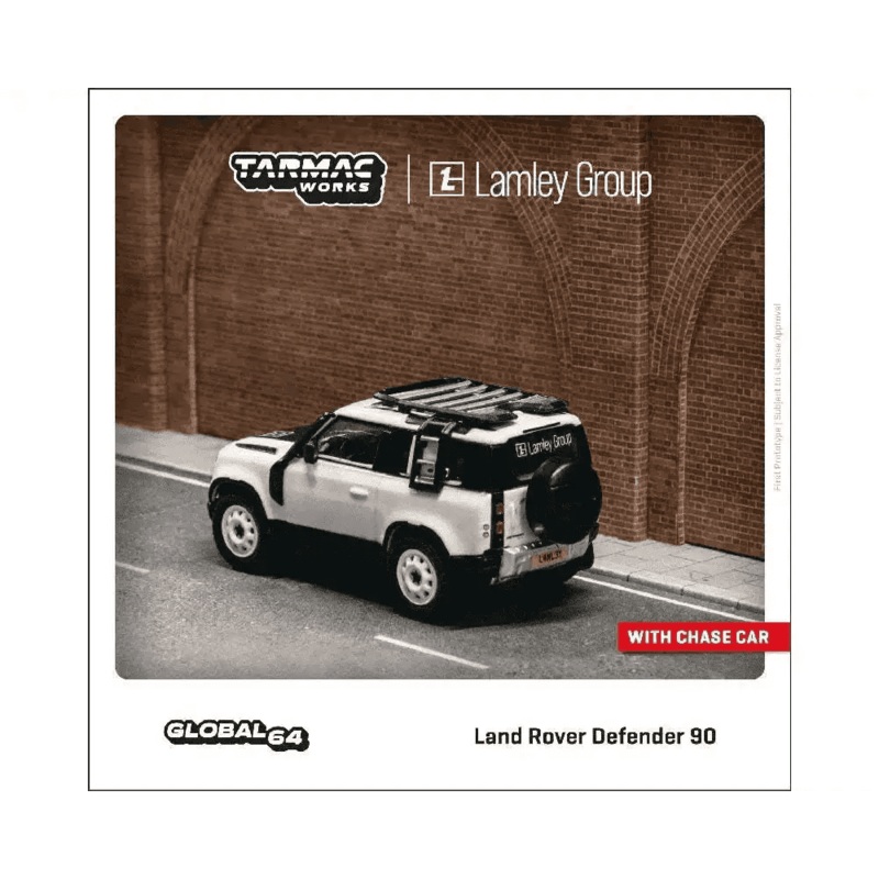 Tarmac Works 1:64 Land Rover Defender 90 Lamley Special Edition White Metallic