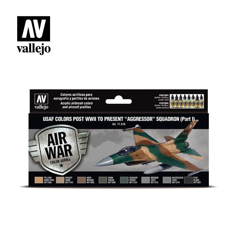 VAL71616 USAF Colors Post WWII To Present Aggressor Squadron Part I Paint Set