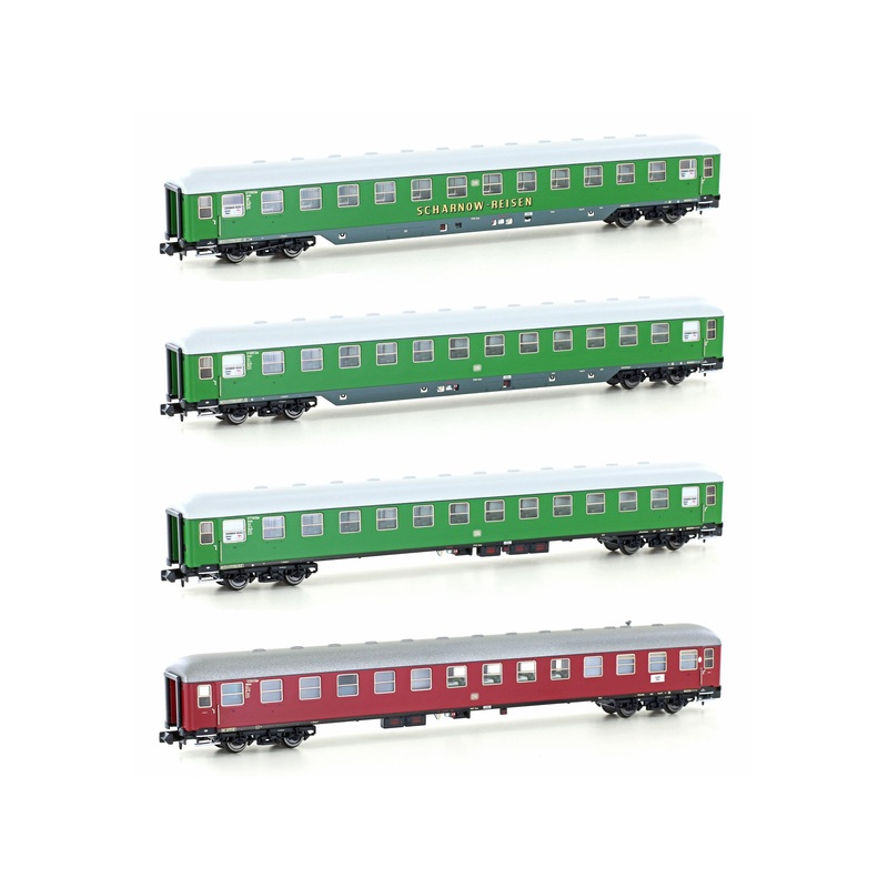 Passenger car set 2 couchette cars + dining car Scharnow DB Ep.III 4-part