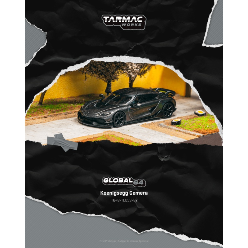 (PRE-ORDER) Tarmac Works 1:64 Koenigsegg Gemera, Grey