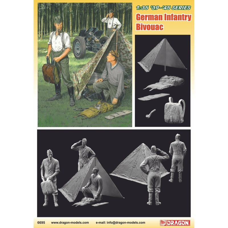 39-45 Series German Wehrmacht Bivouac 1/35 #6695 by Dragon Models