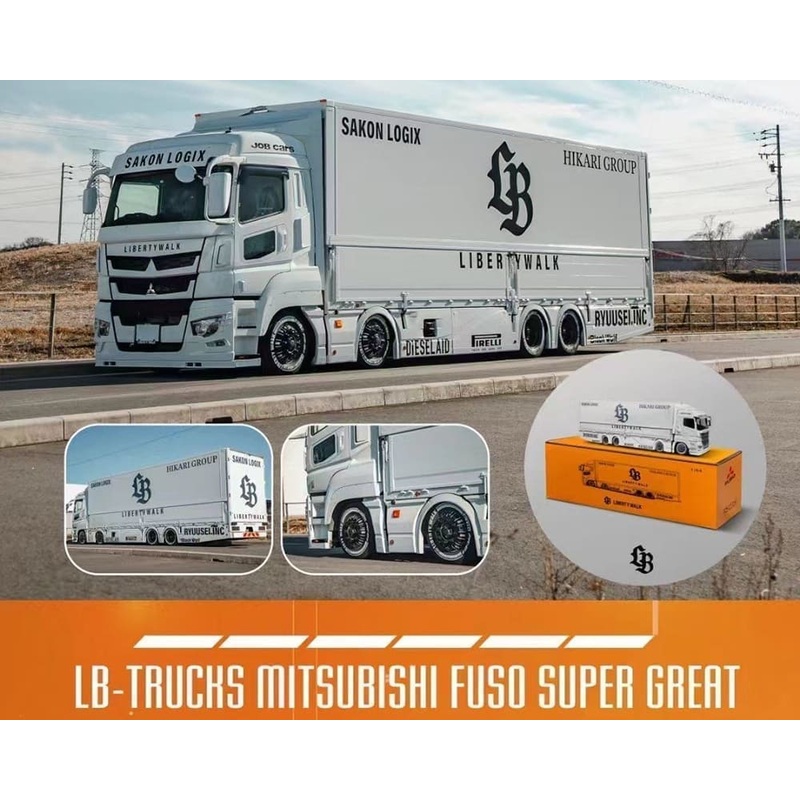 GCD 1:64 Mitsubishi LB-TRUCKS Fuso Super Great White