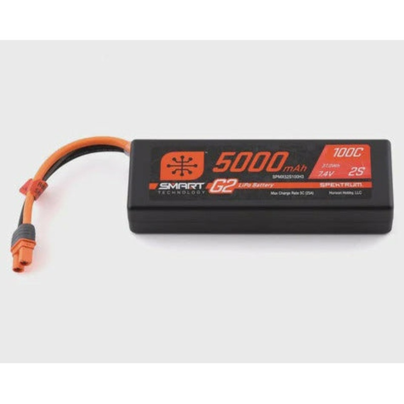 LiPo Battery (1): 7.4V 5000mAh 2S 100C Smart G2 Hardcase IC3  – SPMX52S100H3
