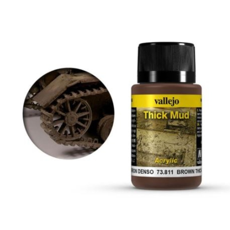 Vallejo 73811 Weathering Effects: Brown Thick Mud