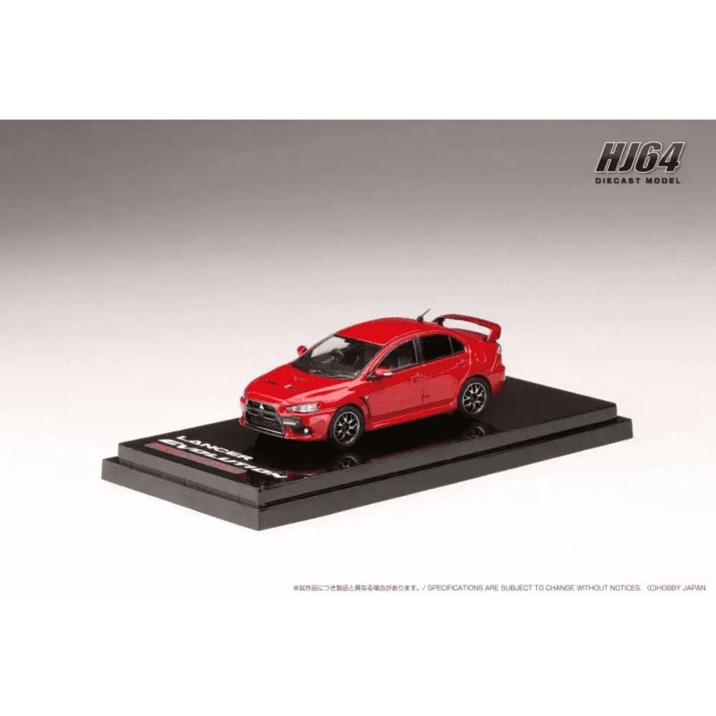 Hobby Japan 1:64 Mitsubishi Lancer Evolution X Final Edition w/Engine Display RED