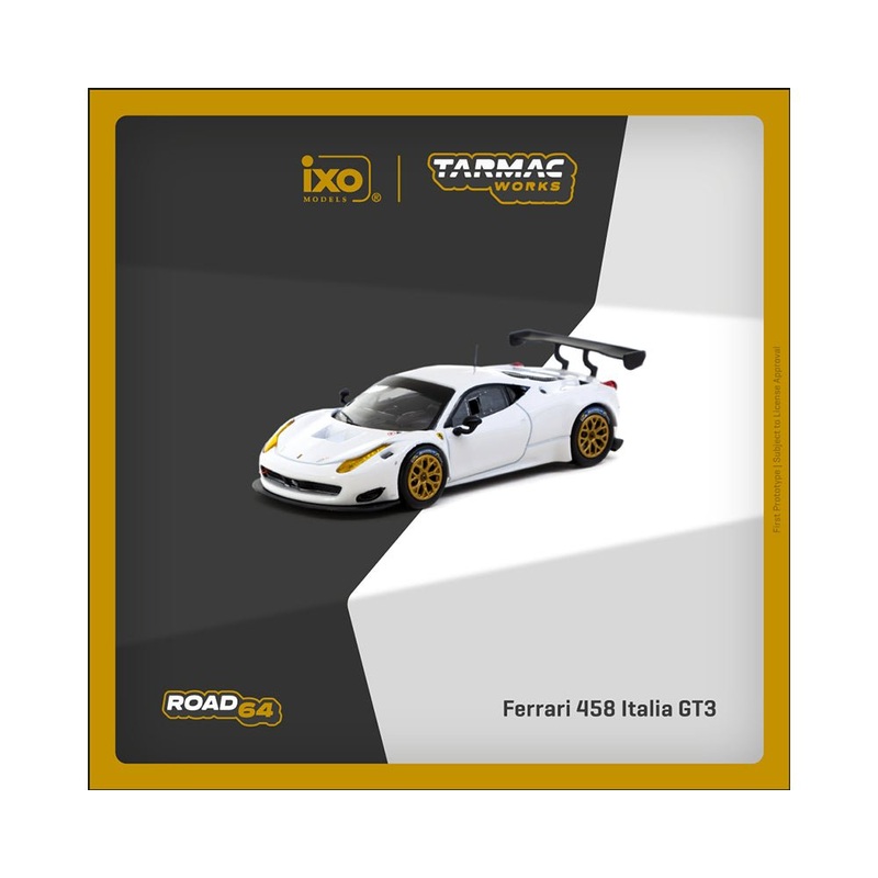 Tarmac Works x IXO 1:64 Ferrari 458 Italia GT3  White