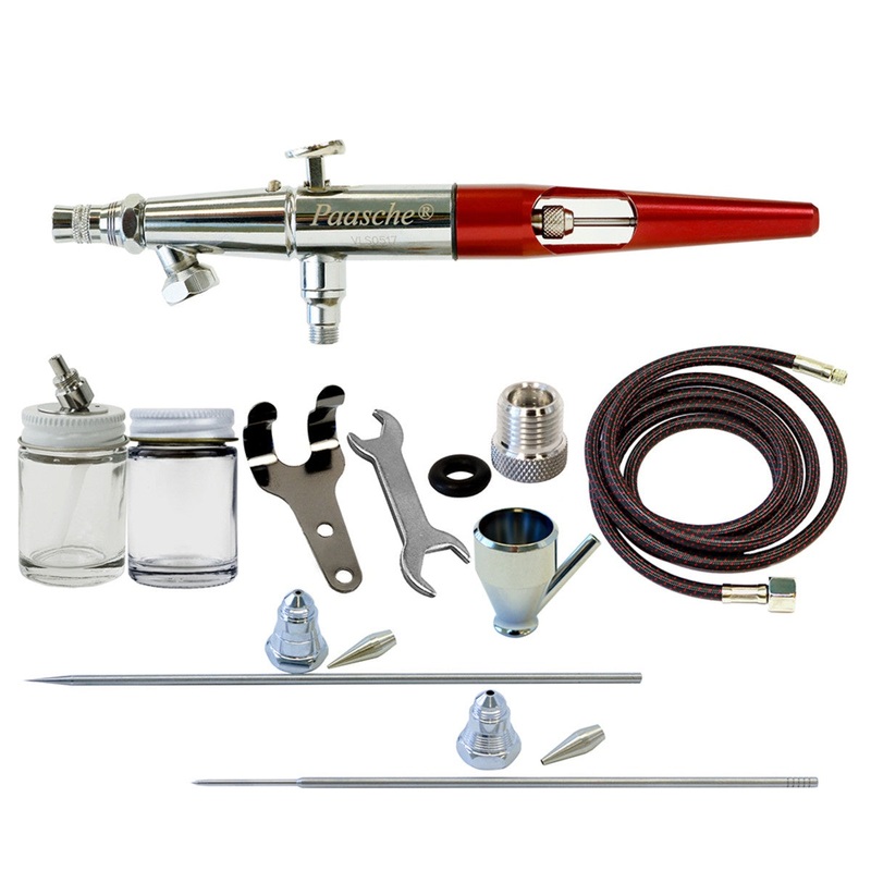 VL Airbrush Set w/ Anodized Aluminum Handle & 3 Heads VL-3MH