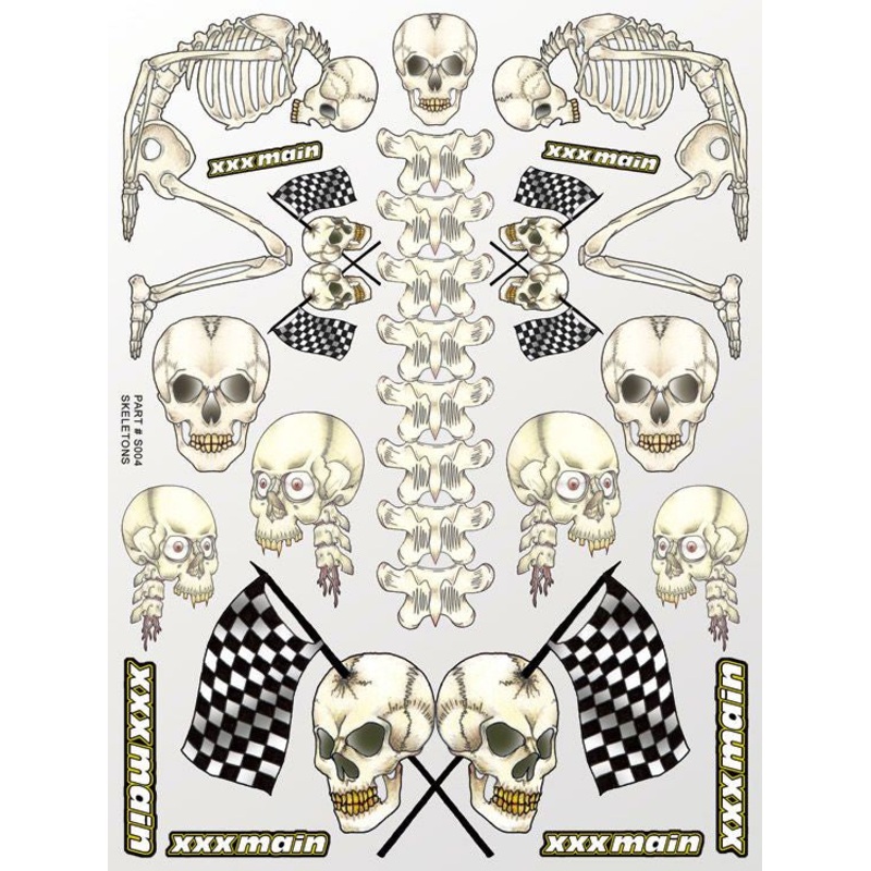 XXX Main Racing Skeletons Sticker Sheet – XXXS004