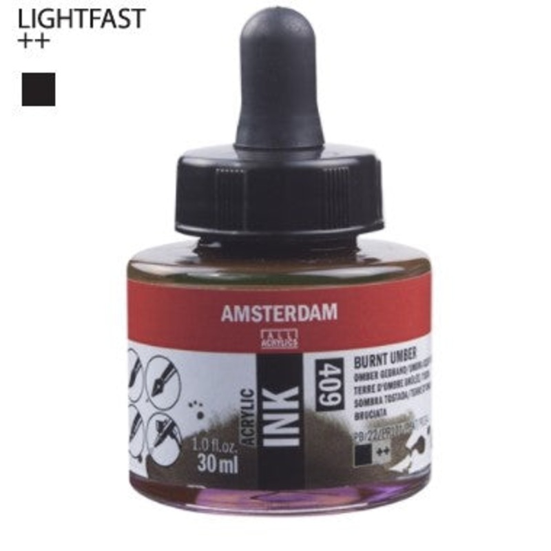 Amsterdam Acrylic Ink # 409 Burnt Umber