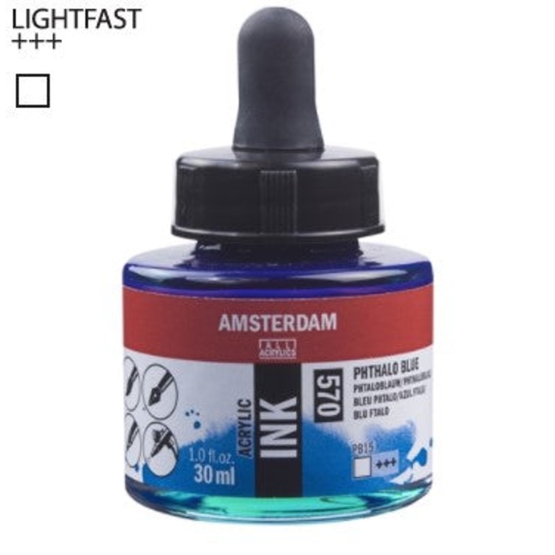 Amsterdam Acrylic Ink # 570 Phthalo Blue