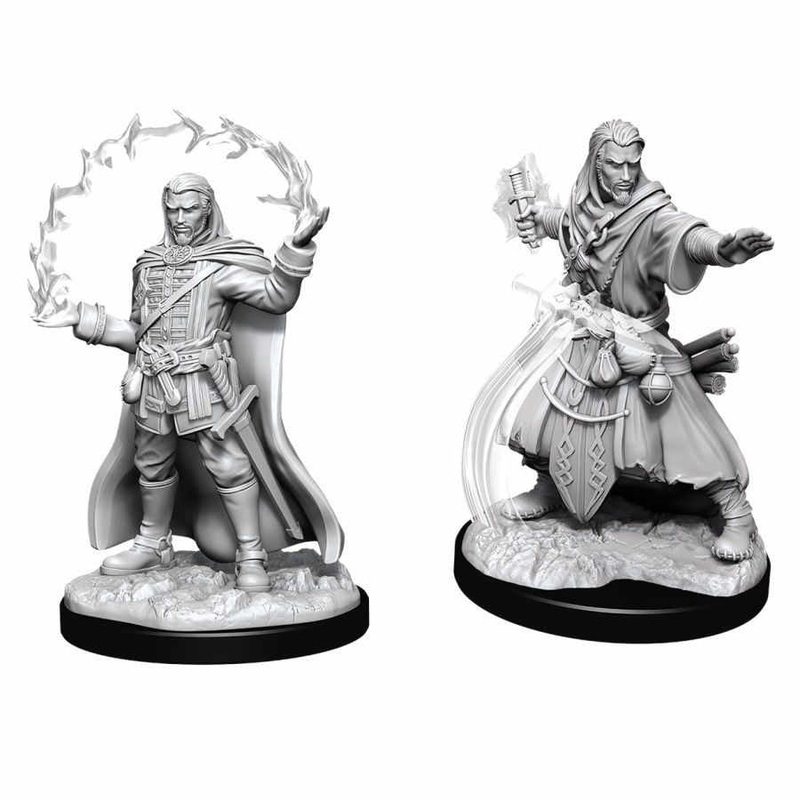 D&D Unpainted Mini – Human Male Wizard 90011