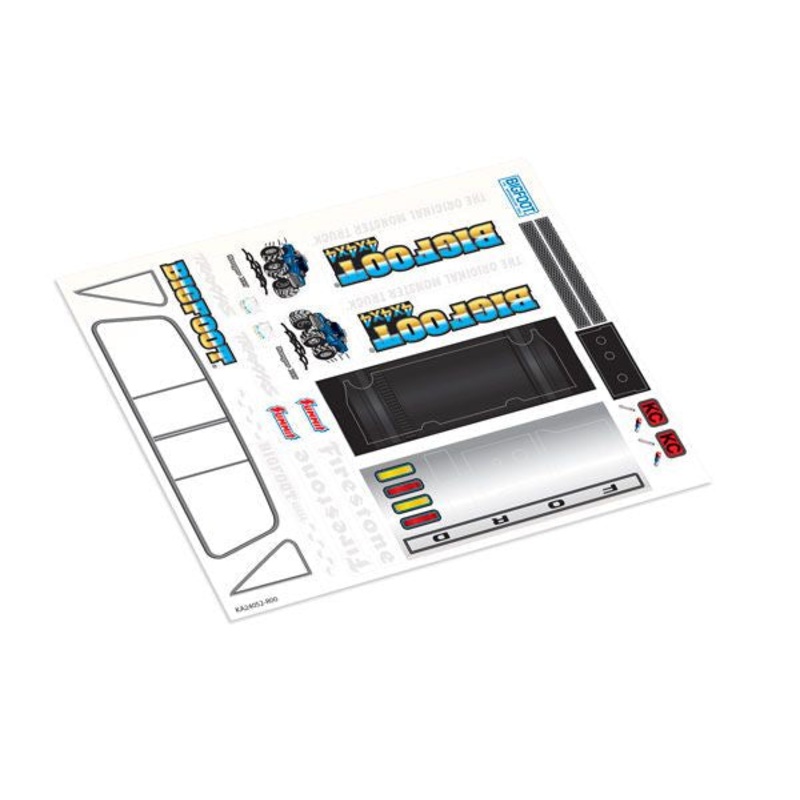 Traxxas Decal sheet, 1/18 scale TRX-4MT Bigfoot No. 1 – TRA9844