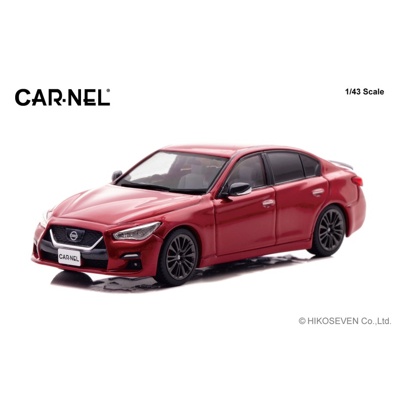 [ Back-order ] CAR-NEL CN432007 1:43 Nissan Skyline 400R Carbon Exterior Package V37 2020 Carmine Red model car