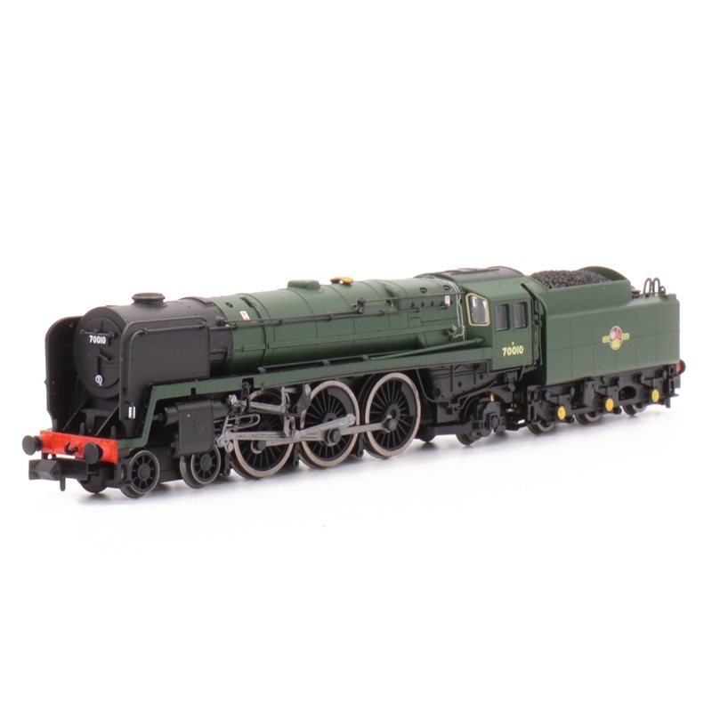 Steam locomotive Class 7MT 4-6-2 Britannia 70010 Owen Glendower BR unlined green with late crest