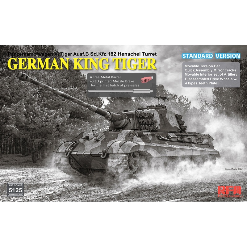 Sd.Kfz.182 Tiger Ausf.B King Tiger Standard Version 1/35 #RM-5125 by Ryefield Model