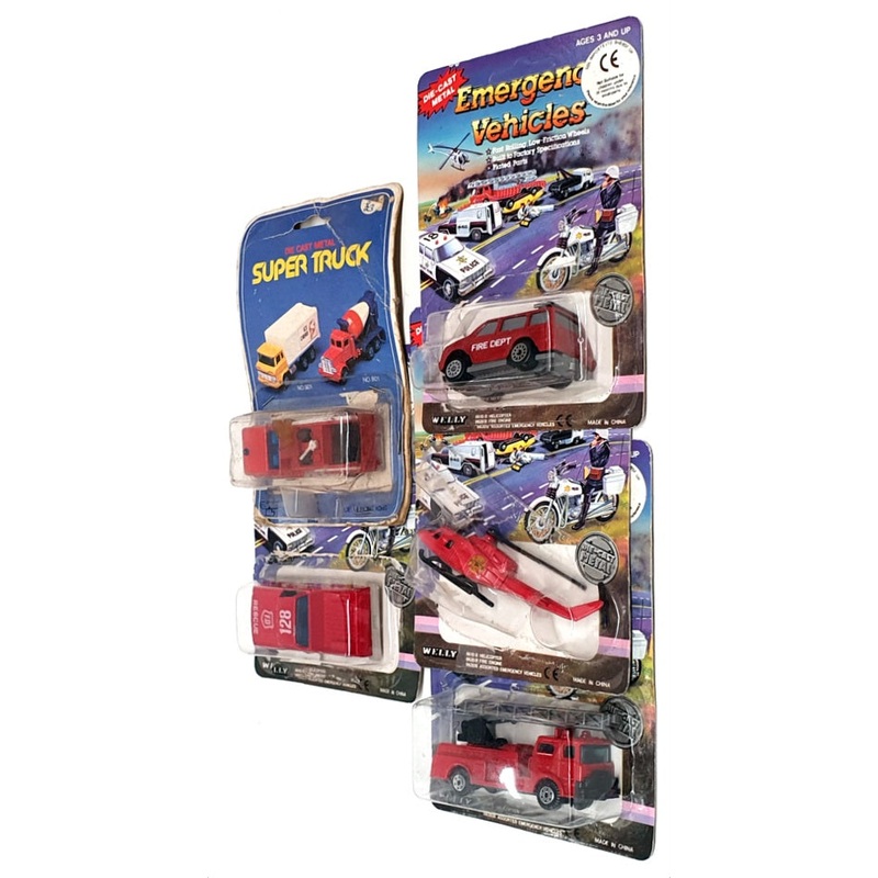 Welly Diecast 5W092 – Assortment Of 5 Fire Vehicles – Red
