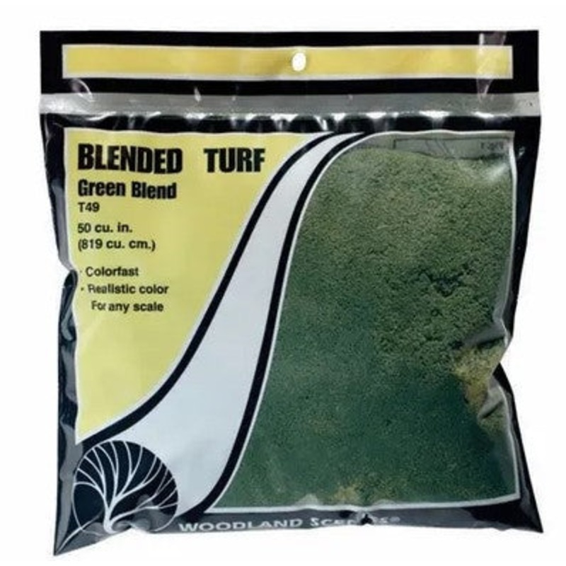 Woodland Scenics T49 Blended Turf – Green Large Bag