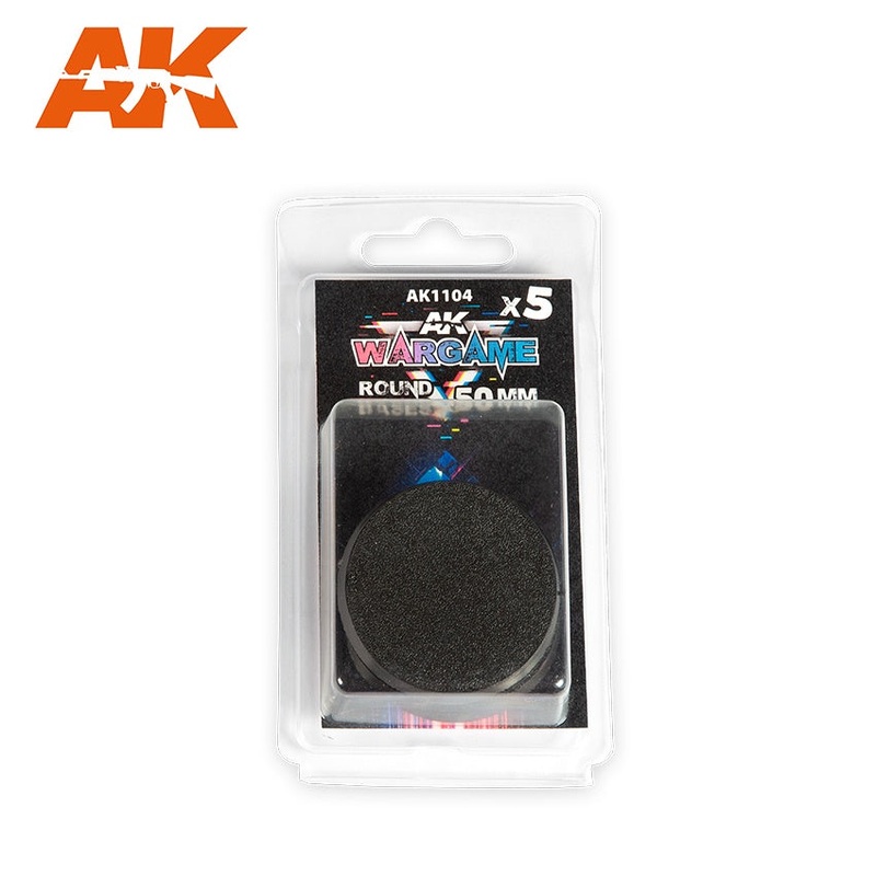 AK Interactive Plastic Wargame Bases Round Base – 50mm (5 Units) AK-1104