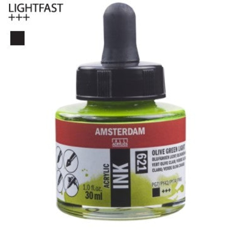 Amsterdam Acrylic Ink # 621 Olive Green Light