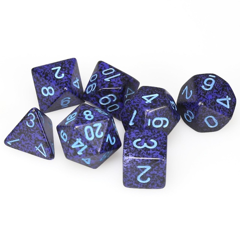 Chessex Speckled 7-Die Set Golden Cobalt CHX25337