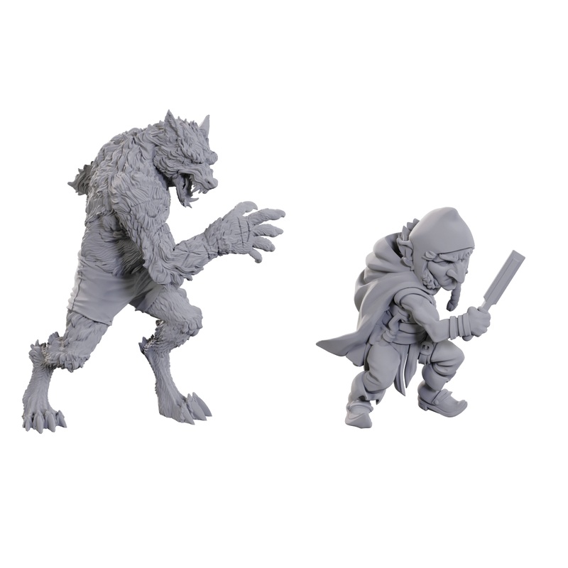 D&D Unpainted Mini – Chetney Pock O’Pea & Werewolf 90411