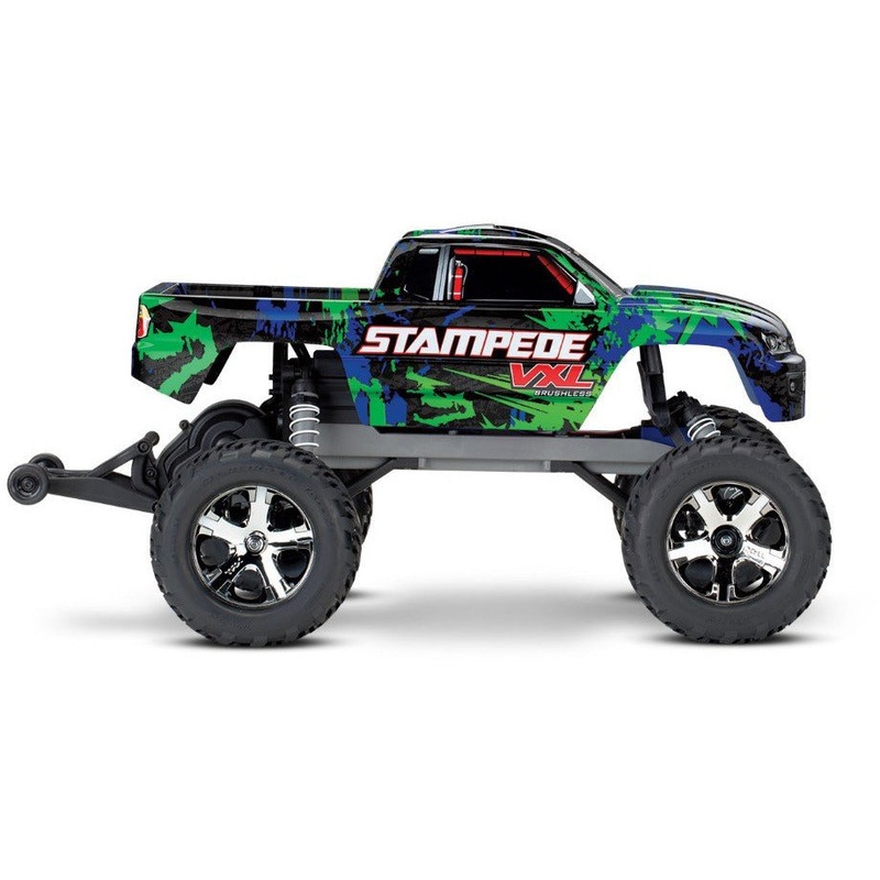 Traxxas 1/10 2WD Monster Truck RTR Brushless Stampede VXL – Green TRA36076-4GREEN