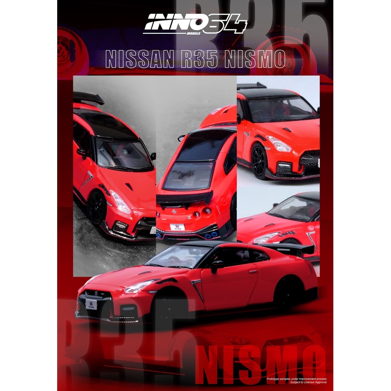 INNO64 1:64 Nissan GT-R (R35) NISMO Red