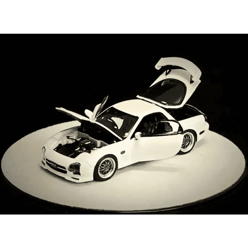 PGM 1:64 Mazda RX-7 FD3S White Luxury w/Turntable