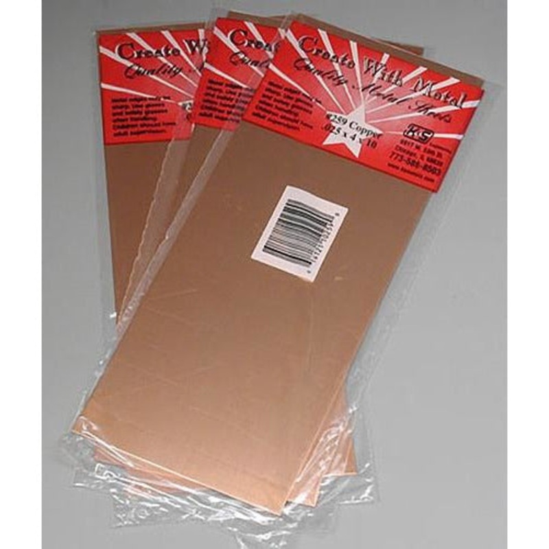 K&S Copper Sheet – .025 x 4 x 10 KSE259