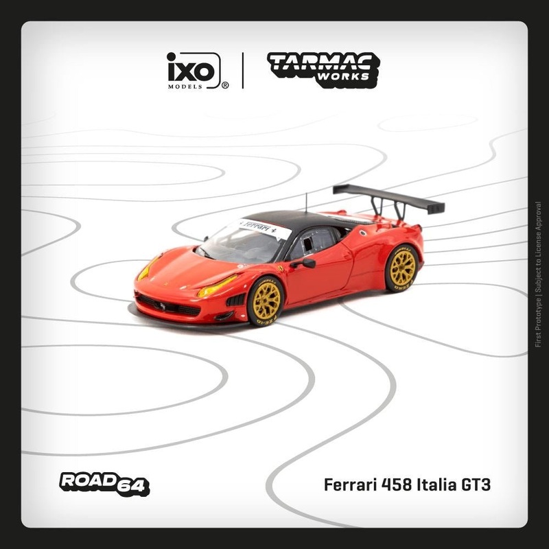 Tarmac Works x IXO 1:64 Ferrari 458 Italia GT3 Red