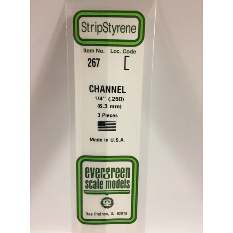 Evergreen 267 .250 / 6.3mm Channel (3Pcs)