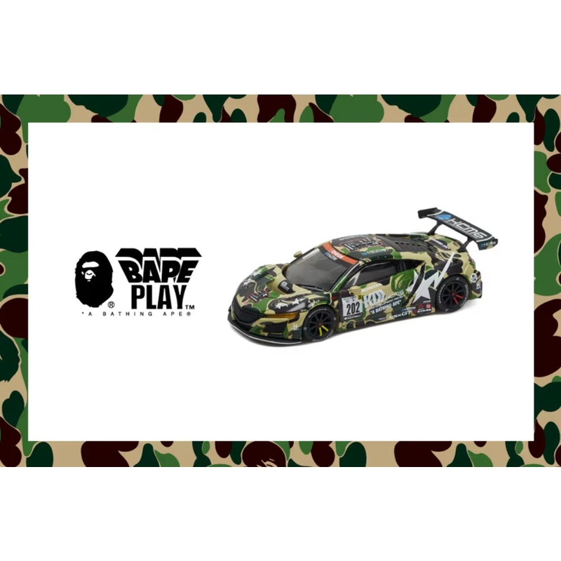 Pop Race 1:64 Honda NSX GT3 EVO22 KCMG BAPE BATHING APE
