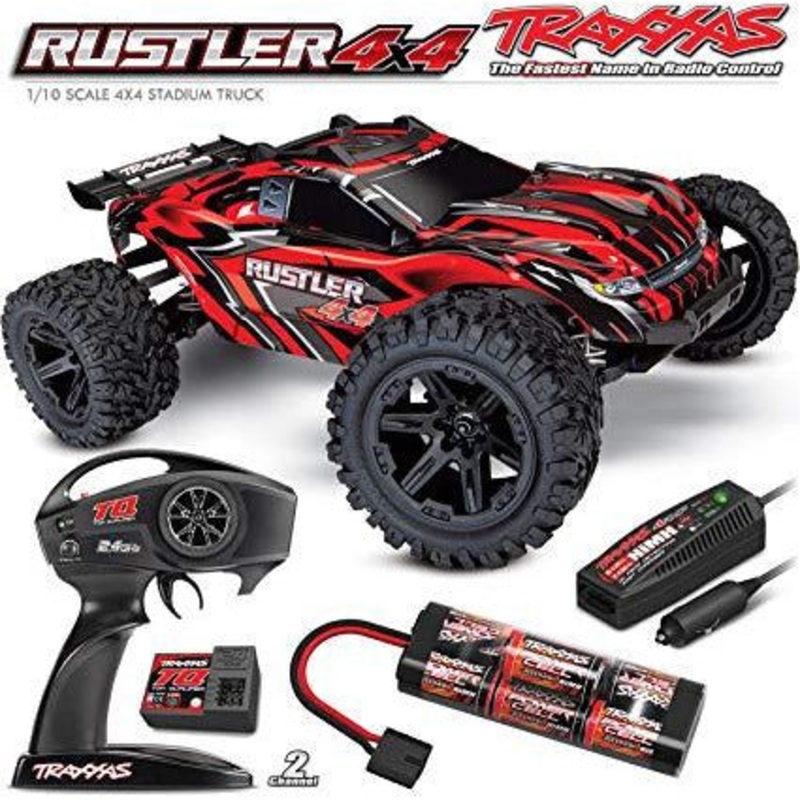 Traxxas Rustler 4X4 1/10 4WD Stadium Truck RTR – Red