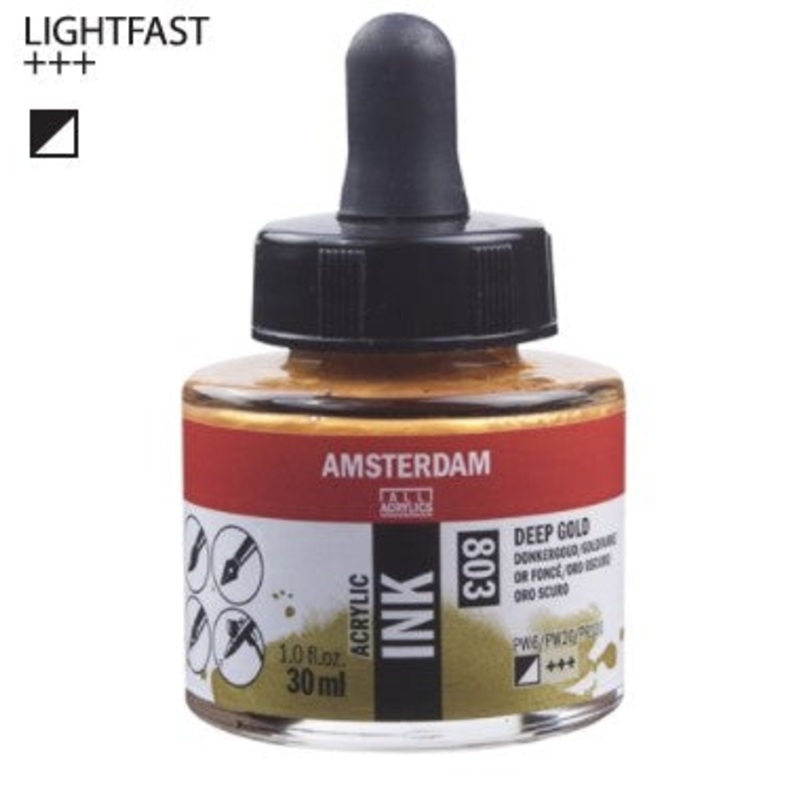 Amsterdam Acrylic Ink # 803 Deep Gold