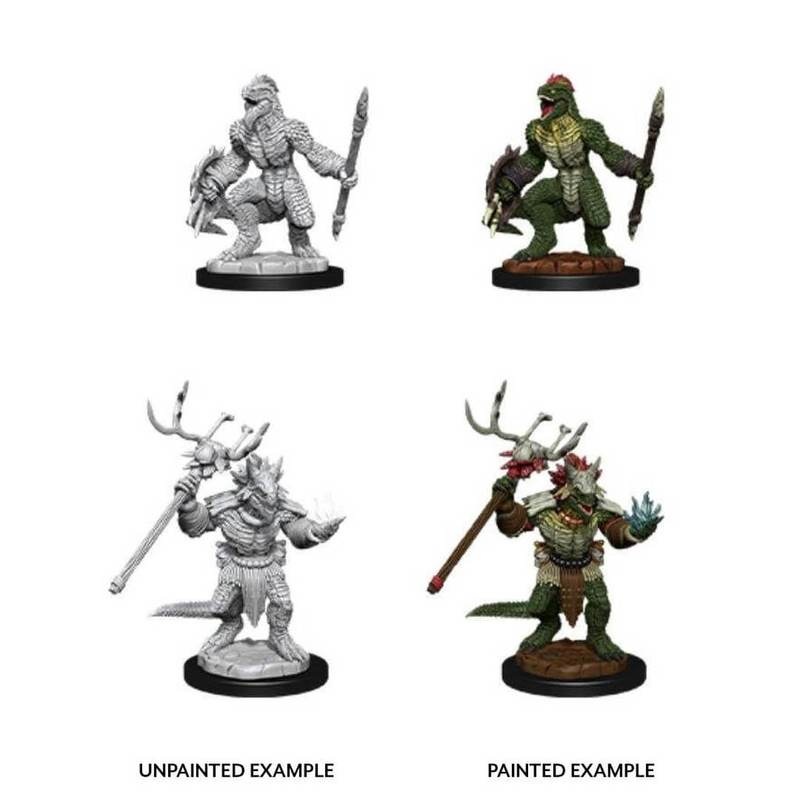 D&D Unpainted Mini – Lizardfolk and Lizardfolk Shaman 90074