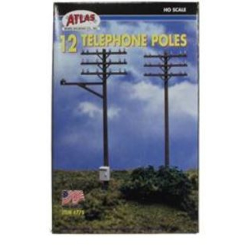 Atlas 12 Telephone Poles – HO