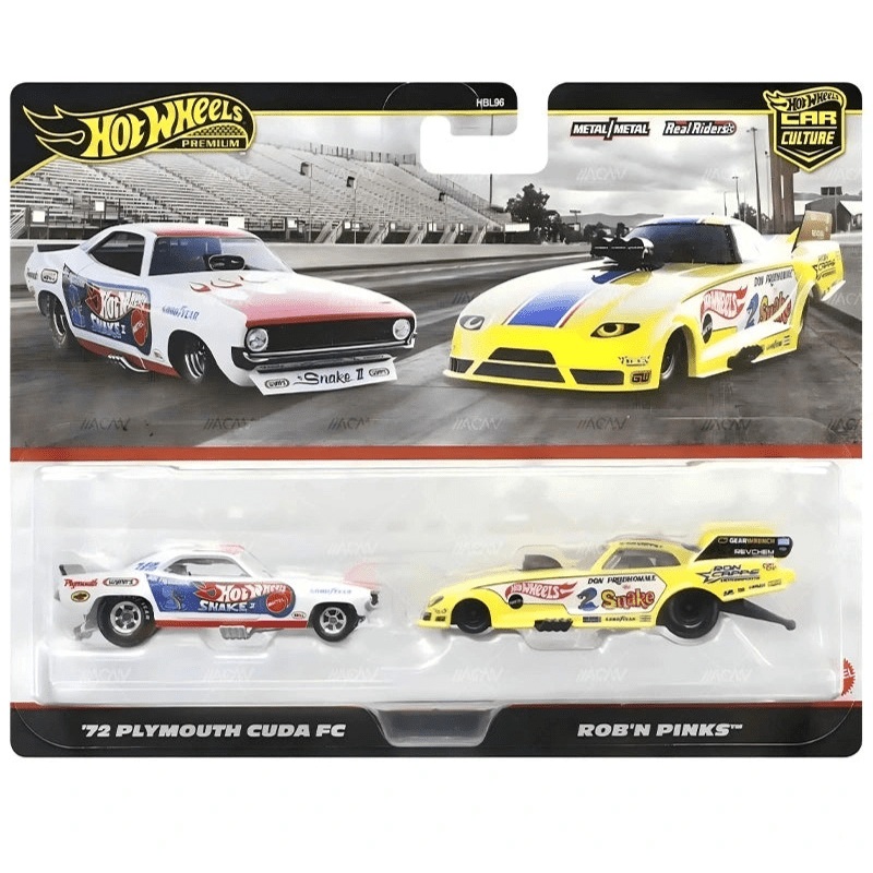 Hot Wheels Premium 1:64 2 Pack Rob N’ Pinks Plymouth ‘Cuda Funny Car
