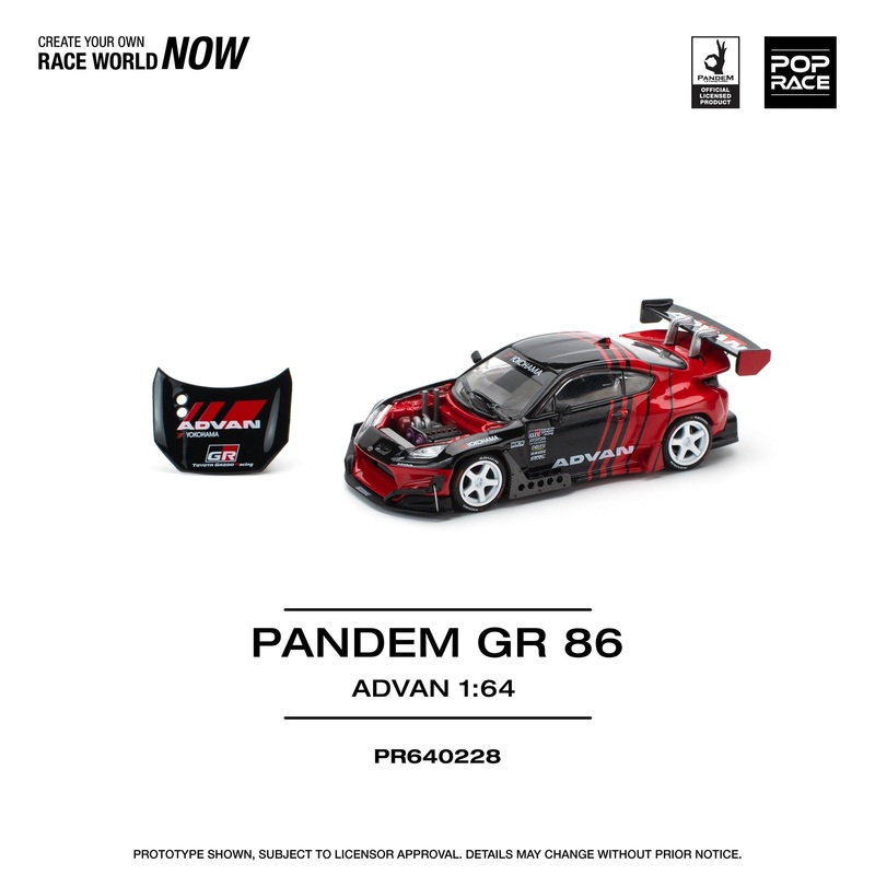 (PRE-ORDER) Pop Race 1:64 Pandem Toyota GR86 Advan