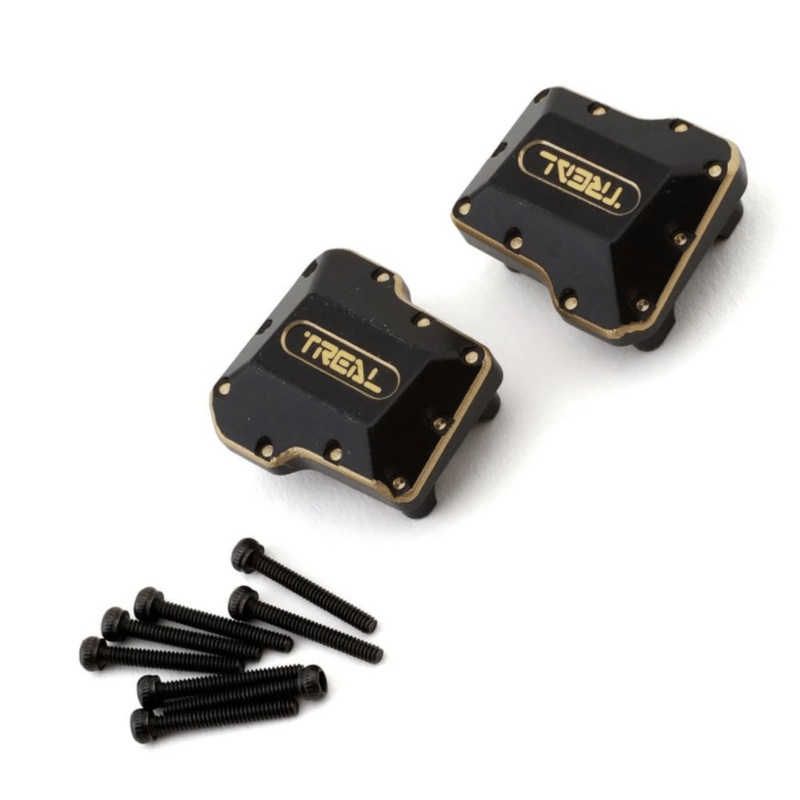Treal Hobby Brass Differential Covers for Traxxas TRX-4M (Black) (2) (15.8g) – TLHTTRX-4M-04