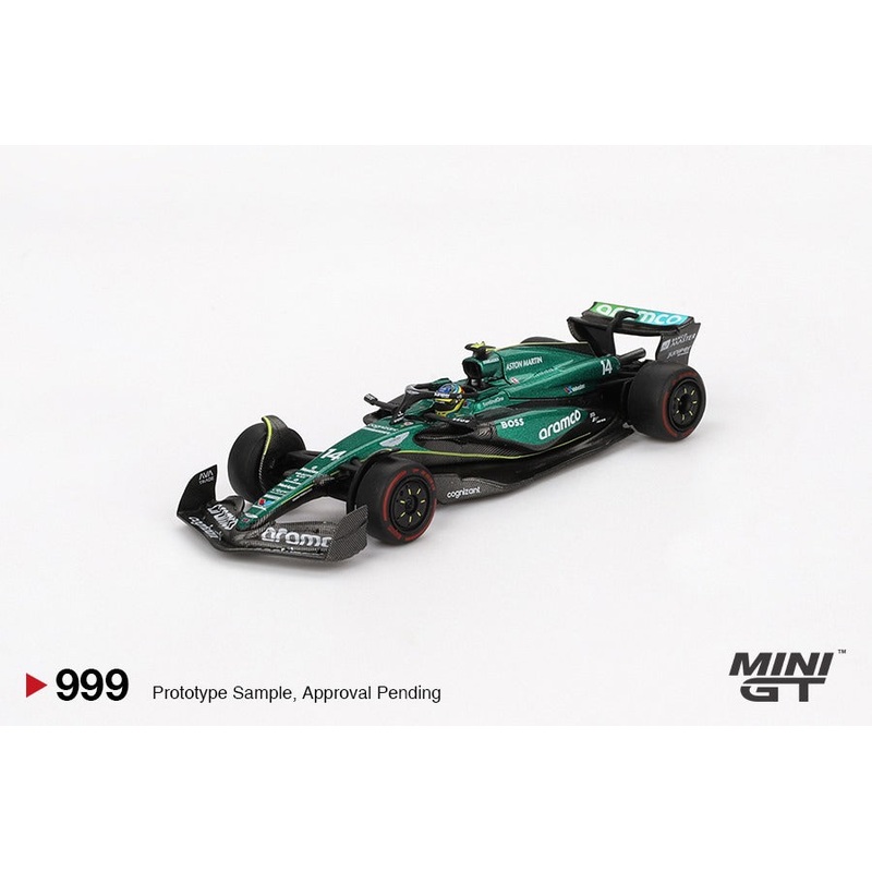 (PRE-ORDER) MINI GT 1:64 Aston Martin AMR24 #14 Fernando Alonso F1 2024 Bahrain GP MGT00999-L