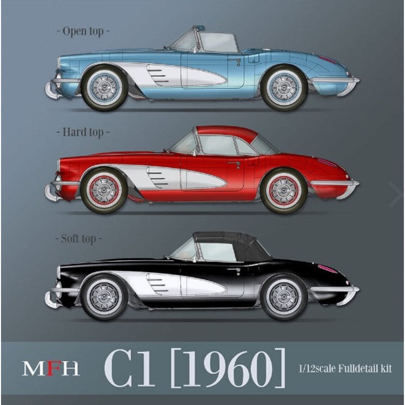 K829 Model Factory HIRO 1:12 Chevrolet Corvette C1 Fulldetail Kit