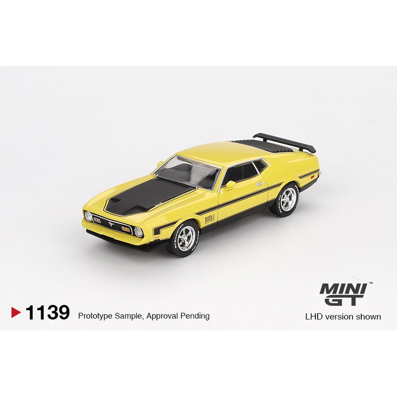 (PRE-ORDER) Mini GT 1:64 Ford Mustang Mach1 Grabber Yellow MGT01139-L