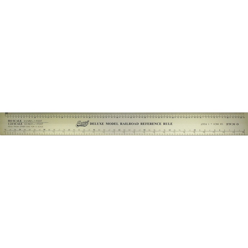 12 Metal Ruler Railroad [HO, N, N, O, S]