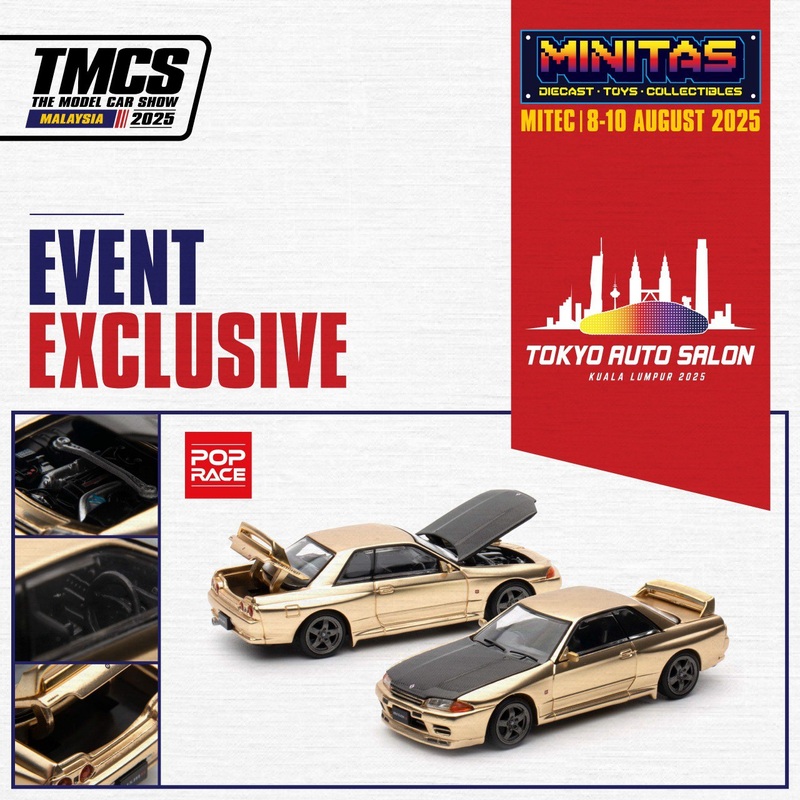 Pop Race 1:64 Nissan Skyline R32 GTR TMCS-TOKYO AUTO SALON Exclusive